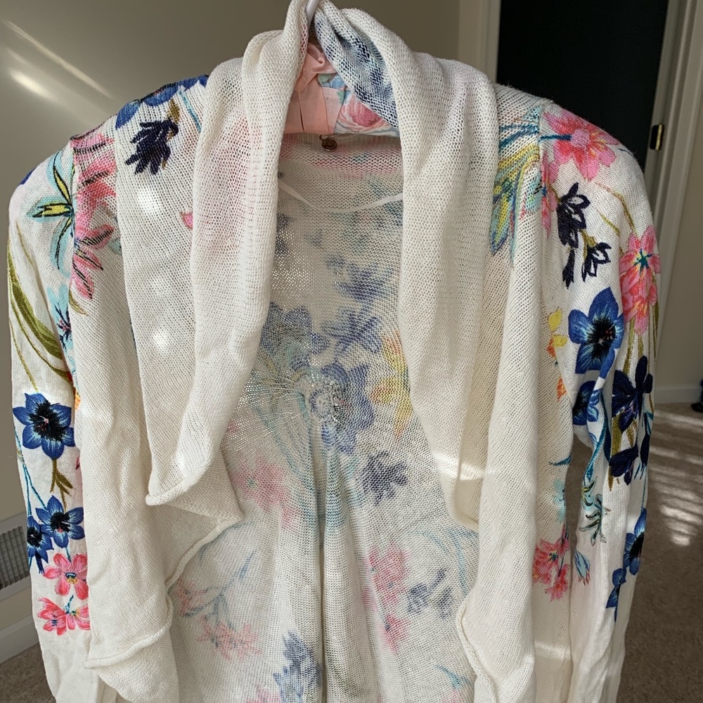 Light floral cardigan